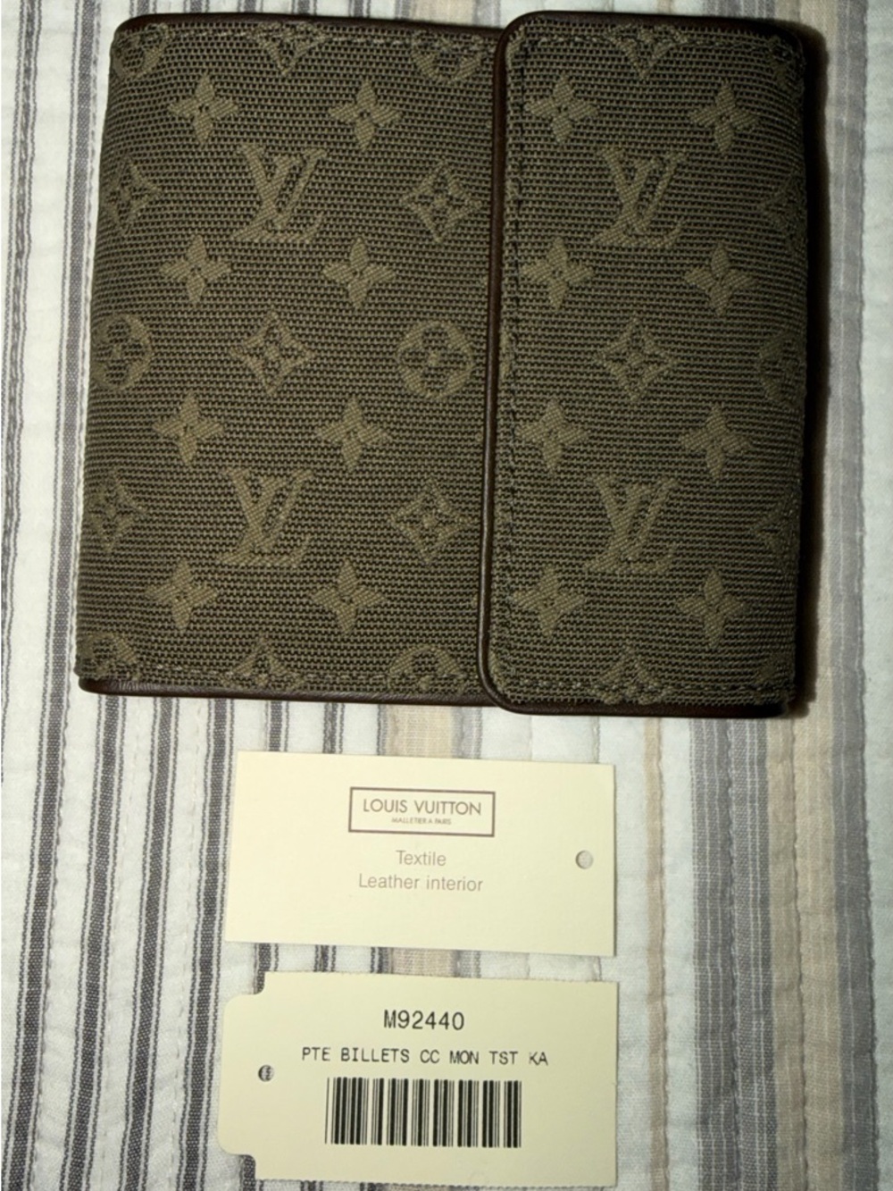 Louis Vuitton Compact Mini Lin Monogram Canvas Wallet